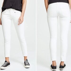 Sz 27 - R13 White Low Rise Skinny Denim Jeans